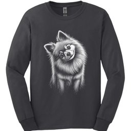 Pomeranian Tilted Dog Long Sleeve Shirt Gift For Dog Lover