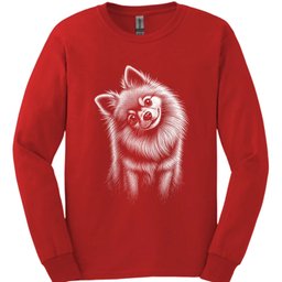 Pomeranian Tilted Dog Long Sleeve Shirt Gift For Dog Lover