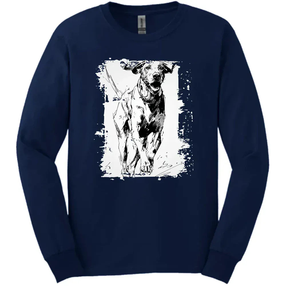 German Shorthaired Pointer Running Dog Long Sleeve Tee Gift For Dog Lover