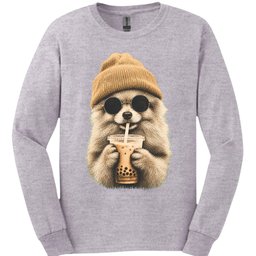 Pomeranian Hipster Dog Long Sleeve Shirt Gift For Dog Lover