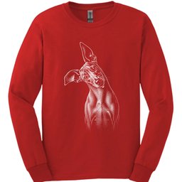 Podenco Tilted Dog Long Sleeve Shirt Gift For Dog Lover