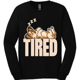 Papillon Tired Dog Long Sleeve Shirt Gift For Dog Lover