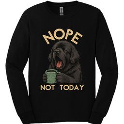 Newfoundland Not Today Long Sleeve Shirt Gift For Dog Lover