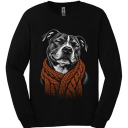 Pitbull Winter Dog Long Sleeve Shirt Gift For Dog Lover