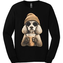 Poodle Hipster Dog Long Sleeve Shirt Gift For Dog Lover