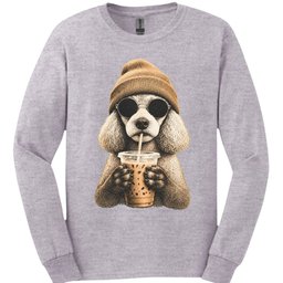 Poodle Hipster Dog Long Sleeve Shirt Gift For Dog Lover