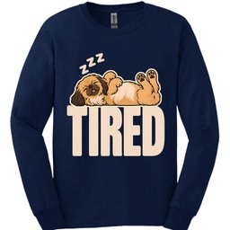 Pekingese Tired Dog Long Sleeve Shirt Gift For Dog Lover