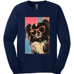 Pekingese Punk Dog Long Sleeve Shirt Gift For Dog Lover