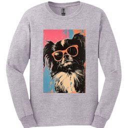 Pekingese Punk Dog Long Sleeve Shirt Gift For Dog Lover