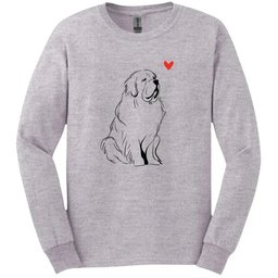 Newfoundland Sketch Dog Long Sleeve Tee Gift For Dog Lover