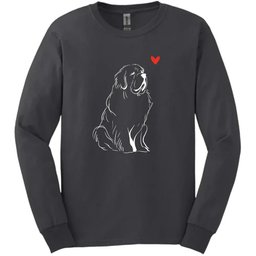 Newfoundland Sketch Dog Long Sleeve Tee Gift For Dog Lover