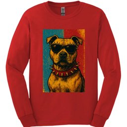 Pitbull Punk Dog Long Sleeve Shirt Gift For Dog Lover
