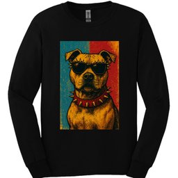 Pitbull Punk Dog Long Sleeve Shirt Gift For Dog Lover