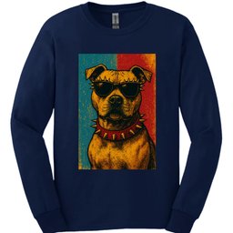 Pitbull Punk Dog Long Sleeve Shirt Gift For Dog Lover