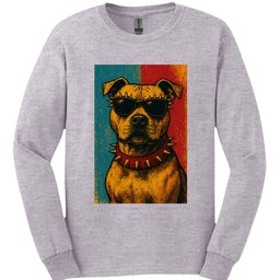 Pitbull Punk Dog Long Sleeve Shirt Gift For Dog Lover