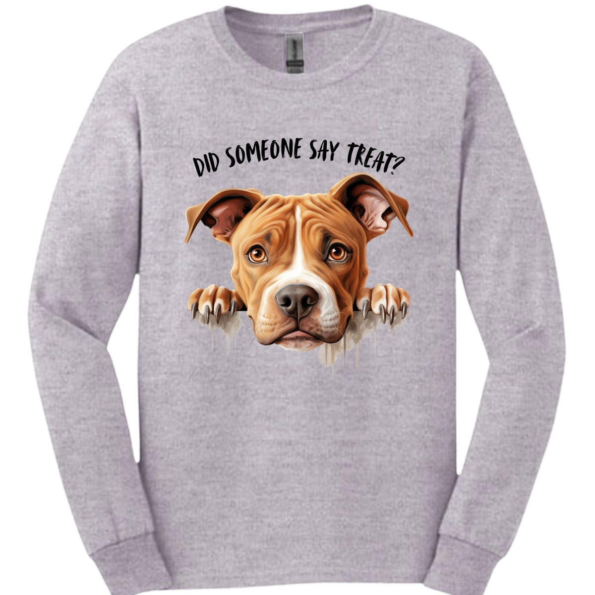 Pitbull Did Someone Say Treat Long Sleeve Shirt Gift For Dog Lover