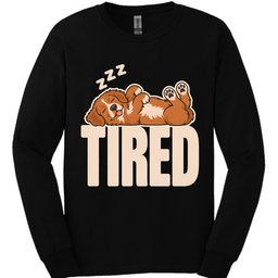 Nova Scotia Duck Tolling Retriever Tired Dog Long Sleeve Shirt Gift For Duck Lover