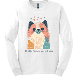 Pekingese Live Like The Gate Was Left Open Long Sleeve Shirt Gift For Dog Lover