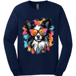 Papillon Top Dog Long Sleeve Shirt Gift For Dog Lover