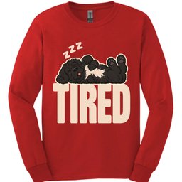 Newfoundland Tired Dog Long Sleeve Shirt Gift For Dog Lover