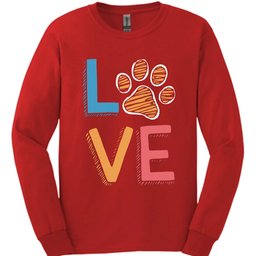 Paw Love Long Sleeve Shirt Gift For Dog Lover