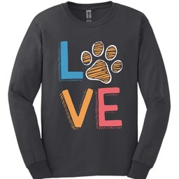 Paw Love Long Sleeve Shirt Gift For Dog Lover