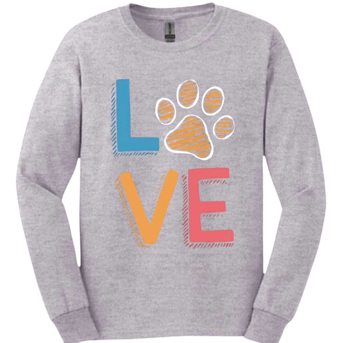 Paw Love Long Sleeve Shirt Gift For Dog Lover
