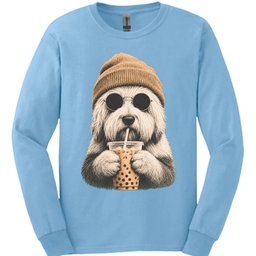 Old English Sheepdog Hipster Dog Long Sleeve Shirt Gift For Dog Lover