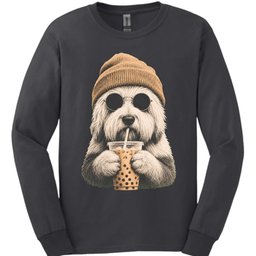 Old English Sheepdog Hipster Dog Long Sleeve Shirt Gift For Dog Lover