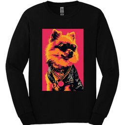 Pomeranian Punk Dog Long Sleeve Shirt Gift For Dog Lover
