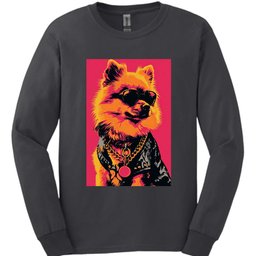 Pomeranian Punk Dog Long Sleeve Shirt Gift For Dog Lover