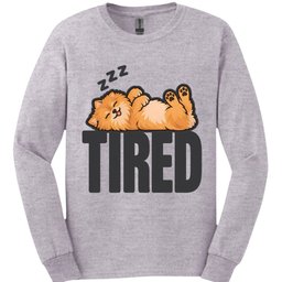 Pomeranian Tired Dog Long Sleeve Shirt Gift For Dog Lover