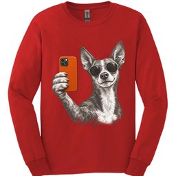 Podenco Selfie Dog Long Sleeve Shirt Gift For Dog Lover