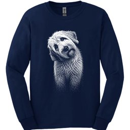 Old English Sheepdog Tilted Dog Long Sleeve Shirt Gift For Dog Lover