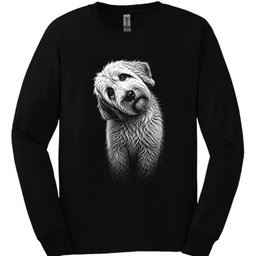 Old English Sheepdog Tilted Dog Long Sleeve Shirt Gift For Dog Lover