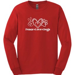 Peace Love Dogs Long Sleeve Shirt Gift For Dog Lover