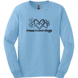 Peace Love Dogs Long Sleeve Shirt Gift For Dog Lover