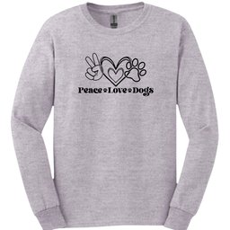Peace Love Dogs Long Sleeve Shirt Gift For Dog Lover