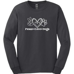 Peace Love Dogs Long Sleeve Shirt Gift For Dog Lover