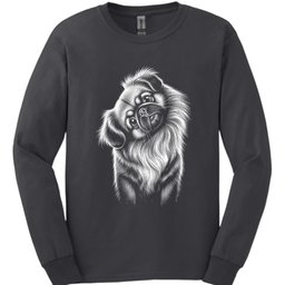 Pekingese Tilted Dog Long Sleeve Shirt Gift For Dog Lover