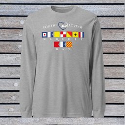 Waquoit Bay Nautical Flag Unisex Long Sleeve Tee Gift For Cape Cod Lover