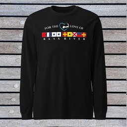 Bass River Nautical Flag Unisex Long Sleeve Tee Gift For Cape Cod Lover