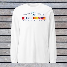 Bass River Nautical Flag Unisex Long Sleeve Tee Gift For Cape Cod Lover