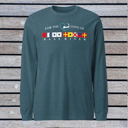 Bass River Nautical Flag Unisex Long Sleeve Tee Gift For Cape Cod Lover