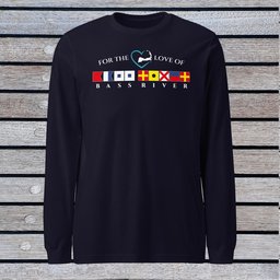 Bass River Nautical Flag Unisex Long Sleeve Tee Gift For Cape Cod Lover