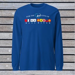 Bass River Nautical Flag Unisex Long Sleeve Tee Gift For Cape Cod Lover