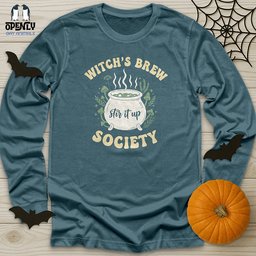 Witchs Brew Society Unisex Long Sleeve Tee Gift For Animal Lover