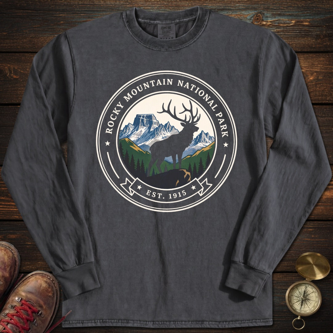 Rocky Mountain Keepsake Long Sleeved T Shirt Long Sleeve Shirt Gift For National Park Lover