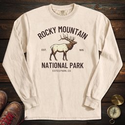 Rocky Mountain Estes Park Long Sleeved T Shirt Long Sleeve Shirt Gift For National Park Lover
