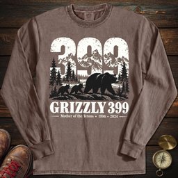Grizzly 399 Bold Long Sleeved T Shirt Long Sleeve Shirt Gift For National Park Lover